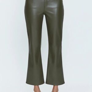 Lennon Vegan Leather Pants- Sage Green